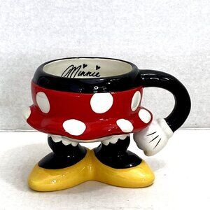 Disney Minnie Mouse Half Body Mug Cup Legs Body Signature Inside 10 oz